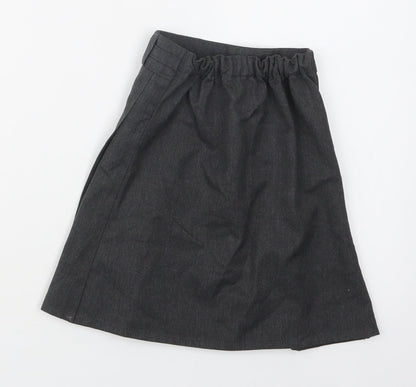 Dunnes Girls Grey  Polyester Pleated Skirt Size 4 Years  Regular  - School Wear