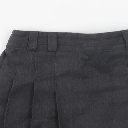Dunnes Girls Grey  Polyester Pleated Skirt Size 4 Years  Regular  - School Wear