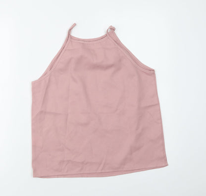 SHEIN Womens Pink  Polyester Basic Tank Size M High Neck