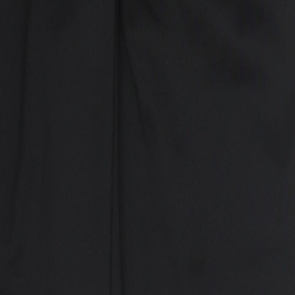 Preworn Womens Black  Polyester Carrot Trousers Size M L25 in Regular