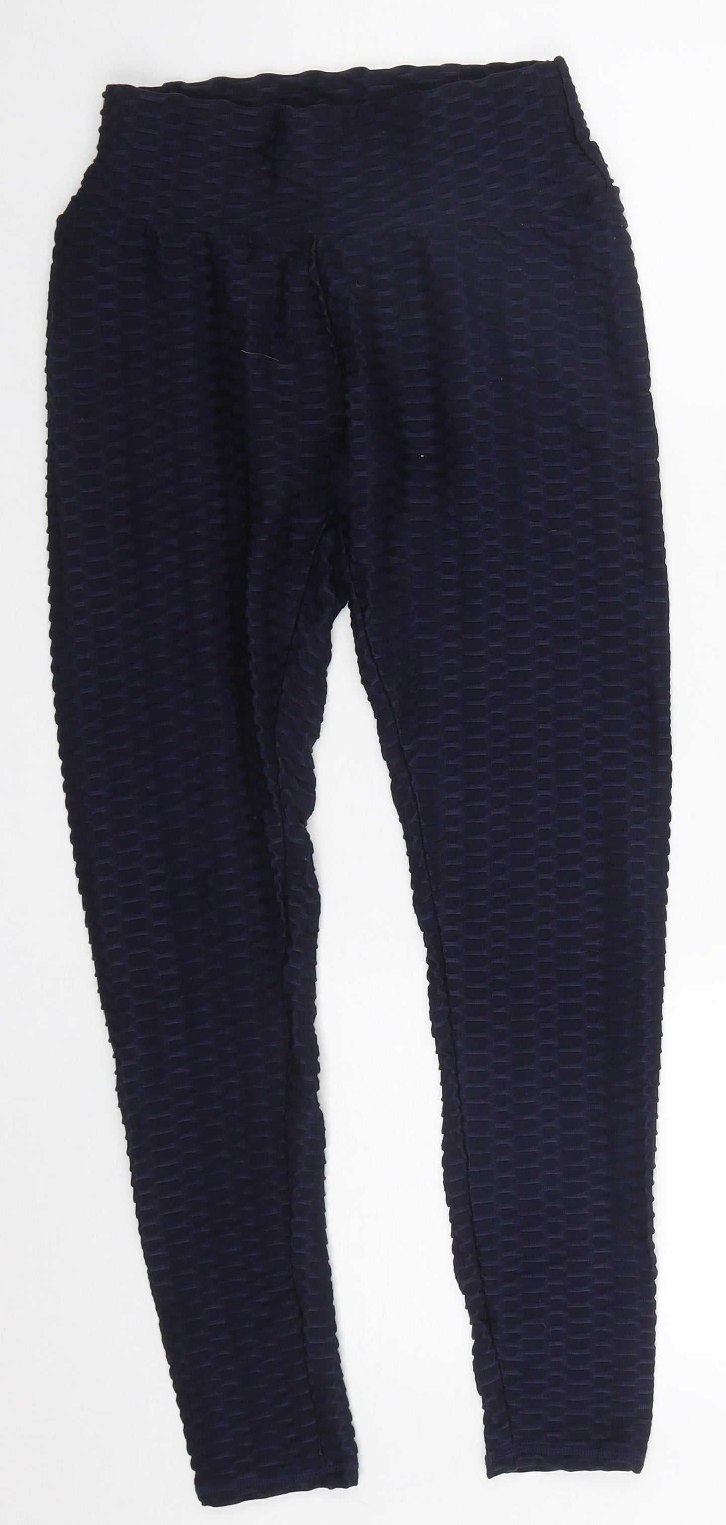 Preworn Womens Blue  Polyester Carrot Leggings Size S L26 in
