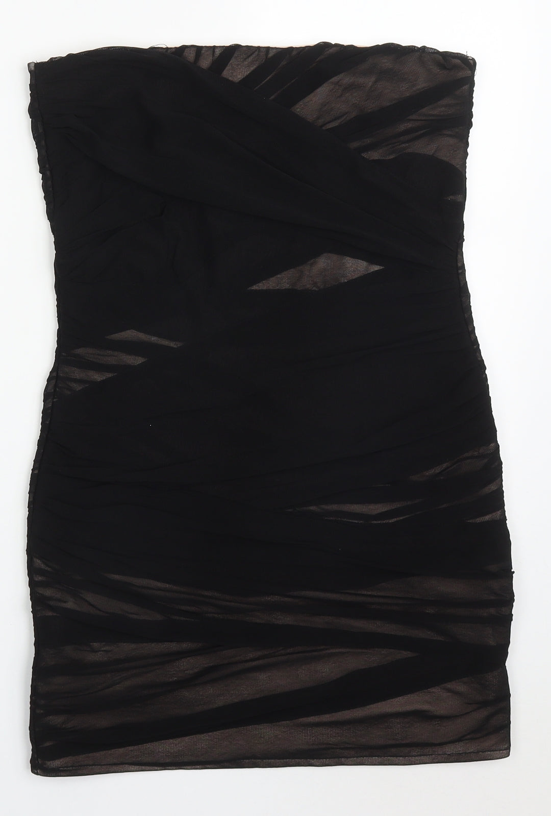 Topshop Womens Black  Polyester Mini  Size 12  Square Neck Zip