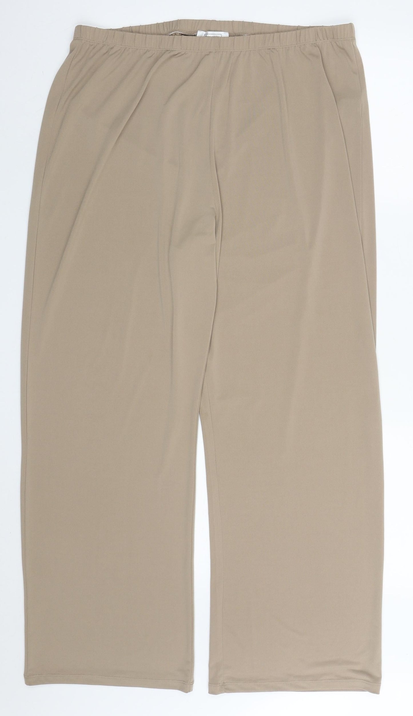Nightingales Womens Brown  Polyester Trousers  Size 18 L28.5 in Regular
