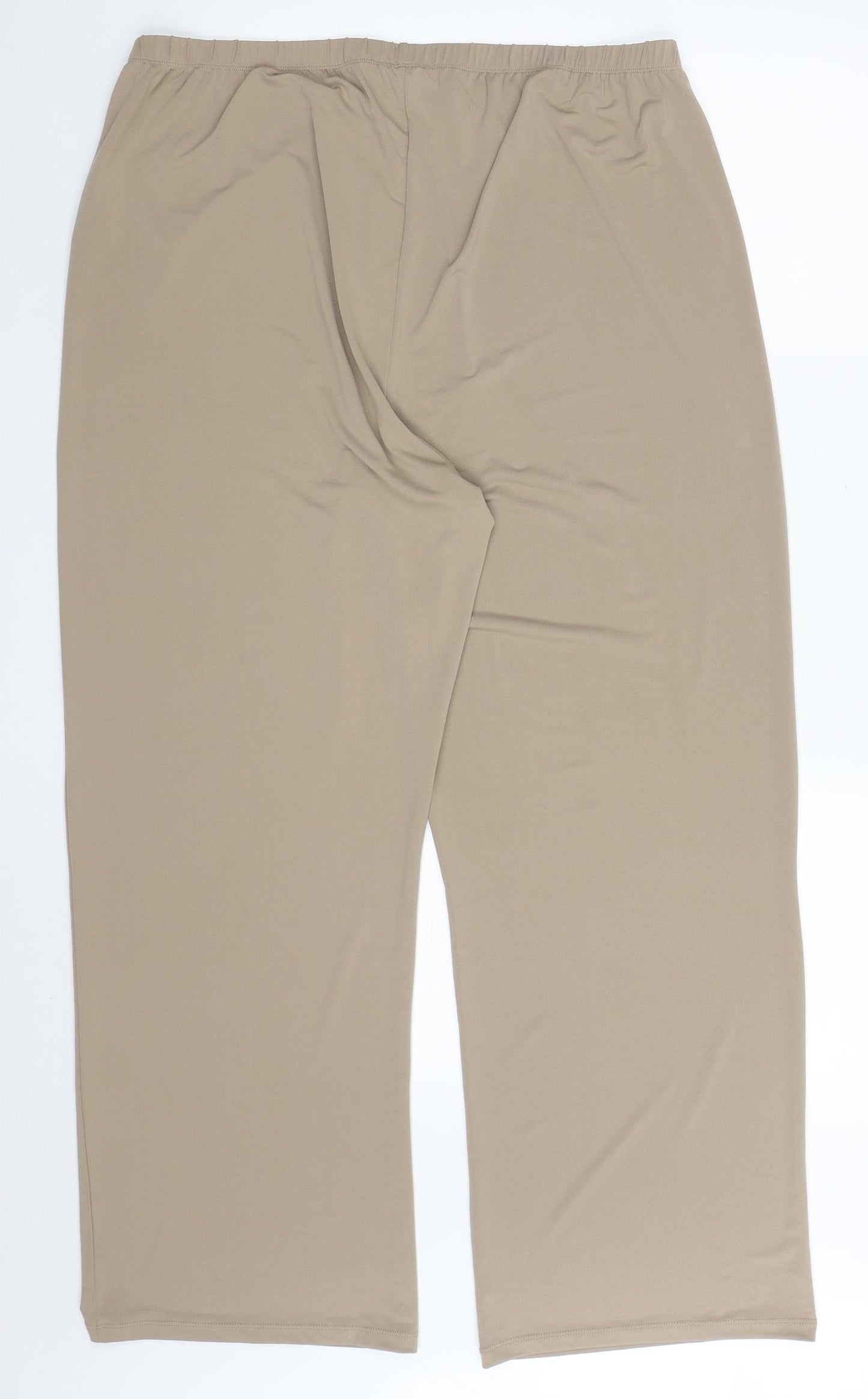 Nightingales Womens Brown  Polyester Trousers  Size 18 L28.5 in Regular