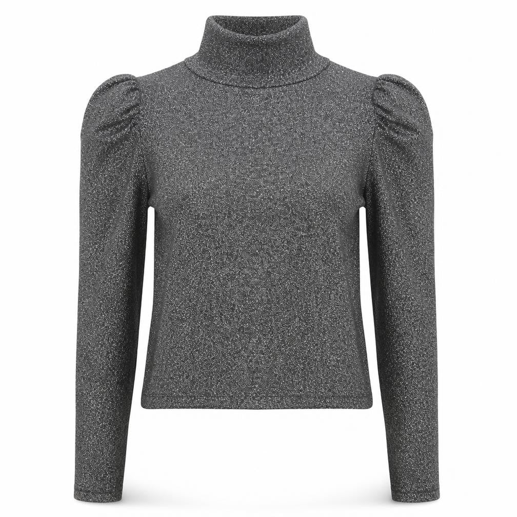 H&M Womens Black High Neck  Polyester Pullover Jumper Size L