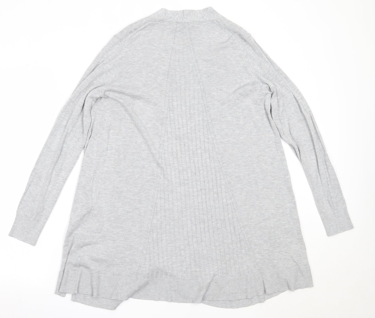 Marks and Spencer Womens Grey Round Neck  Viscose Cardigan Jumper Size M