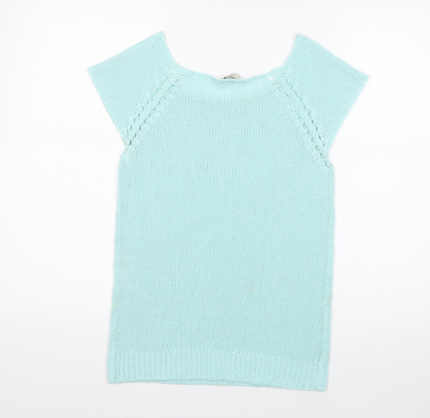 Peacocks Womens Green Round Neck   Pullover Jumper Size S