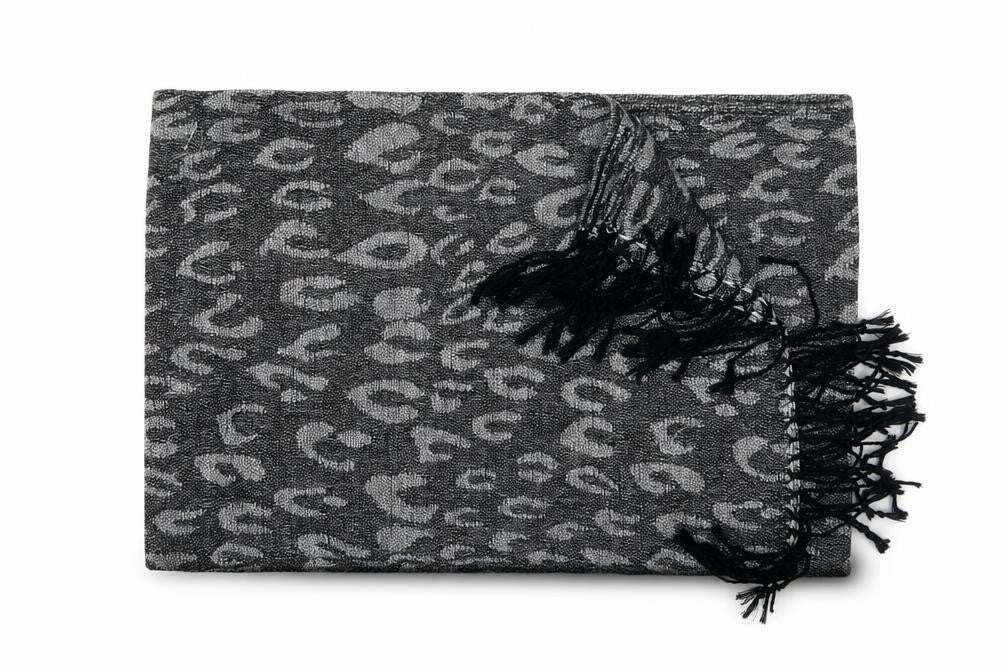 Preworn Womens Grey Animal Print   Shawl/Wrap