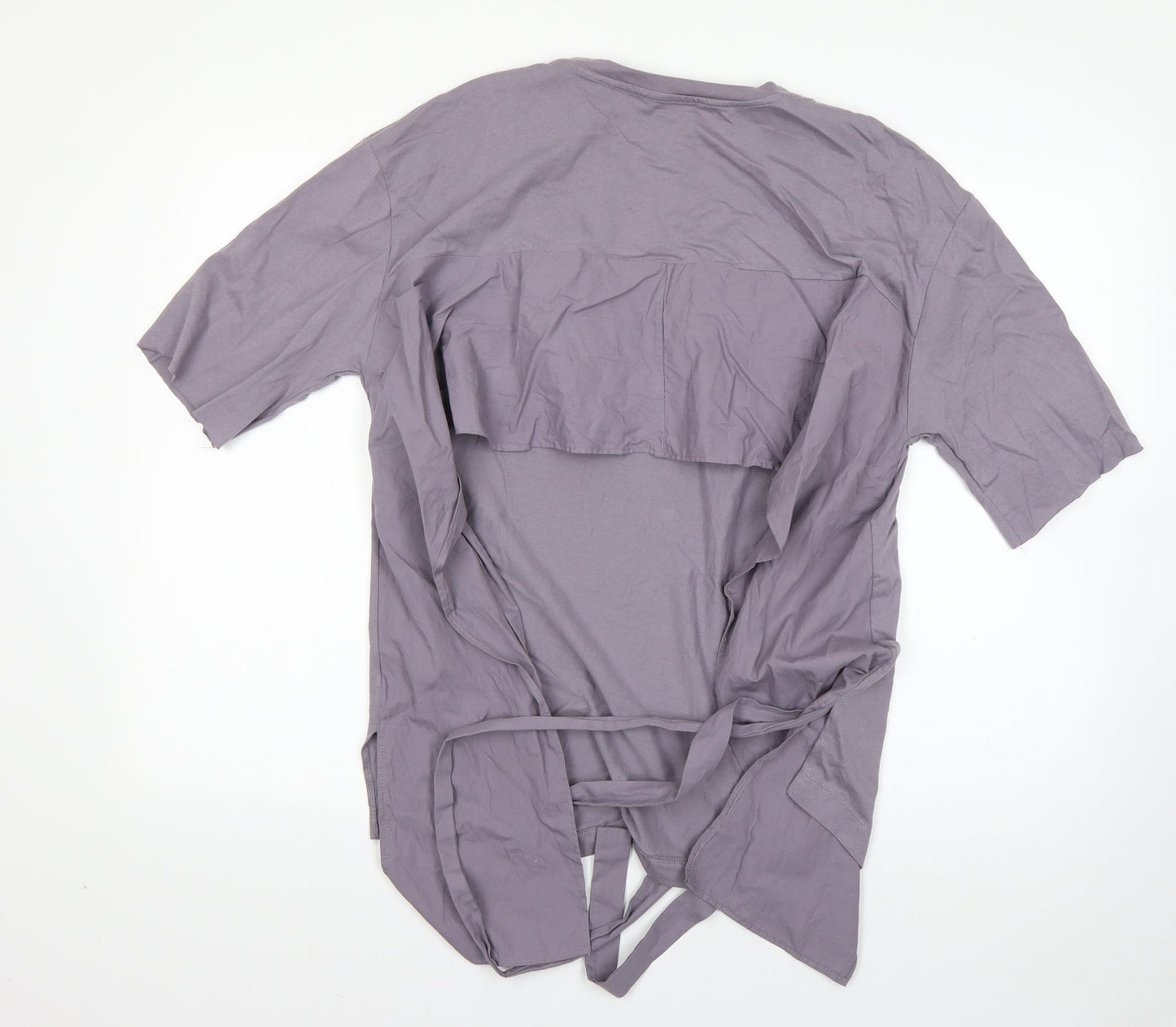 Zara Womens Purple  Cotton Basic T-Shirt Size M Round Neck
