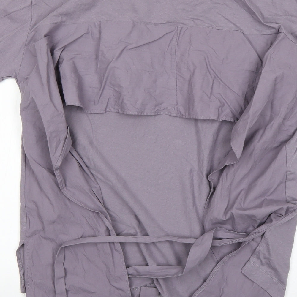 Zara Womens Purple  Cotton Basic T-Shirt Size M Round Neck