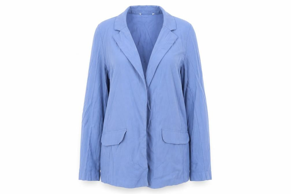 Primark Womens Blue  Viscose Jacket Blazer Size 8