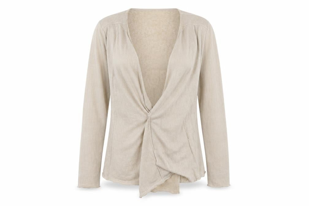 Marks & Spencer Womens Beige V-Neck  Polyester Cardigan Jumper Size 14