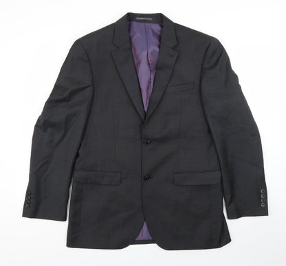 Next Mens Grey  Wool Jacket Suit Jacket