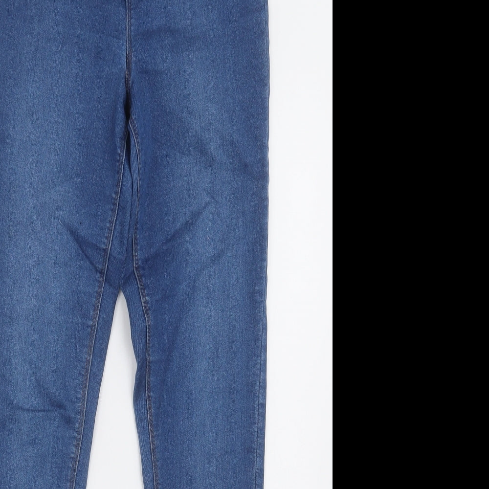 Matalan Womens Blue  Cotton Jegging Trousers Size 8 L30 in Regular