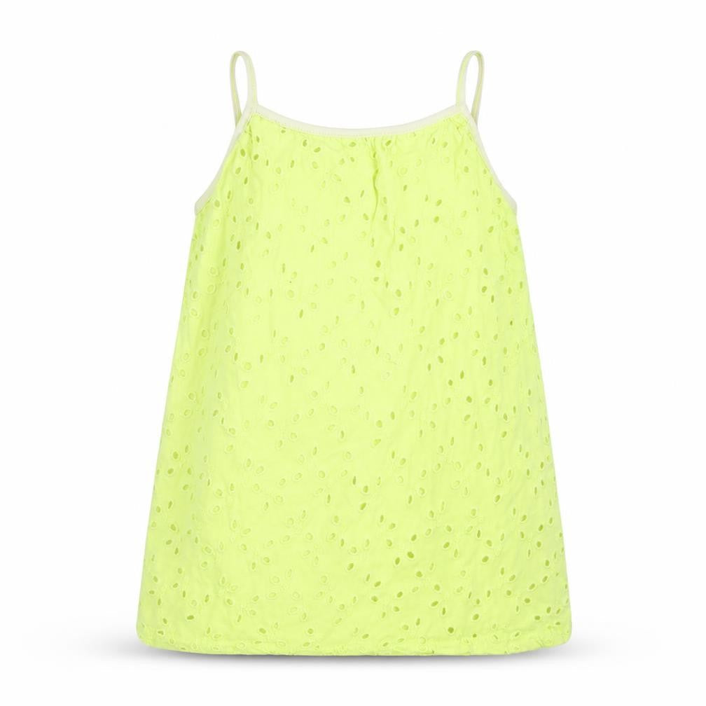Zara Girls Green Geometric Polyester Basic Tank Size 2-3 Years Square Neck Pullover