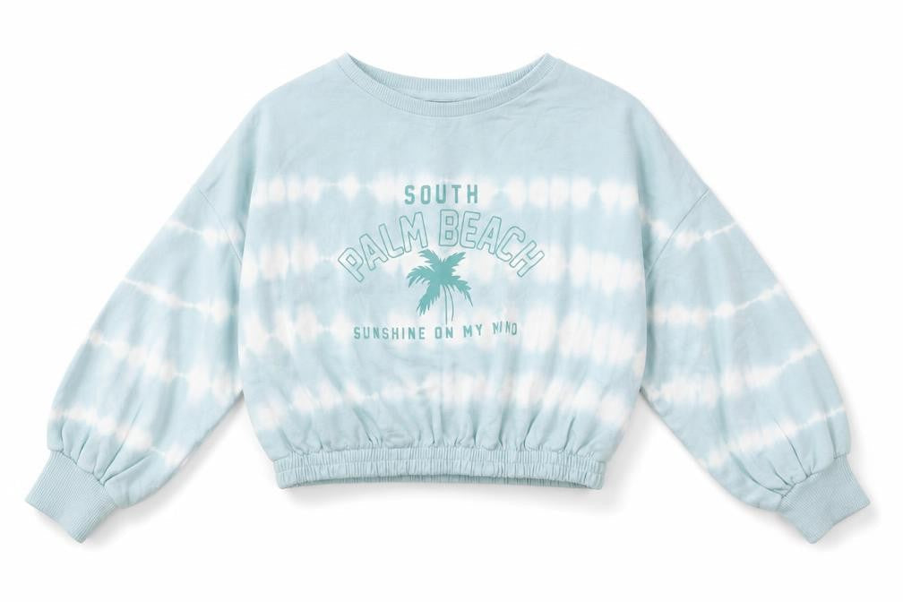 NEXT Girls Green Batik Cotton Pullover Sweatshirt Size 5 Years