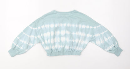 Next Girls Green Batik Cotton Pullover Sweatshirt Size 5 Years