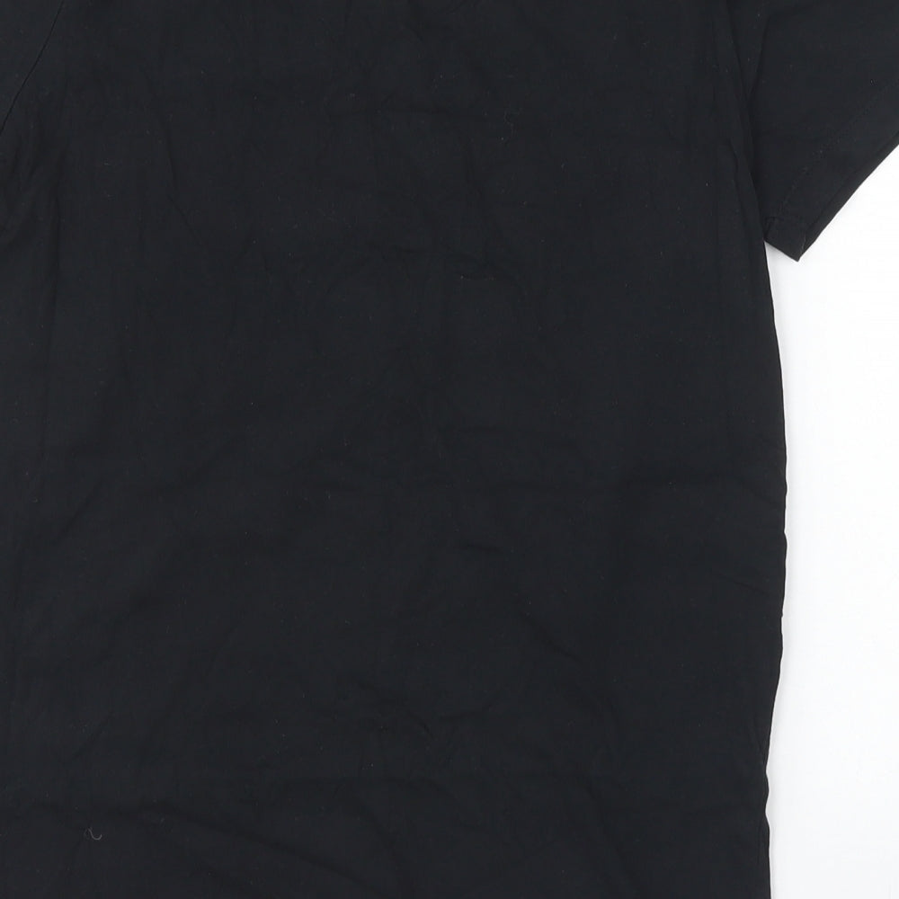 Only Womens Black  Cotton Basic T-Shirt Size S Crew Neck