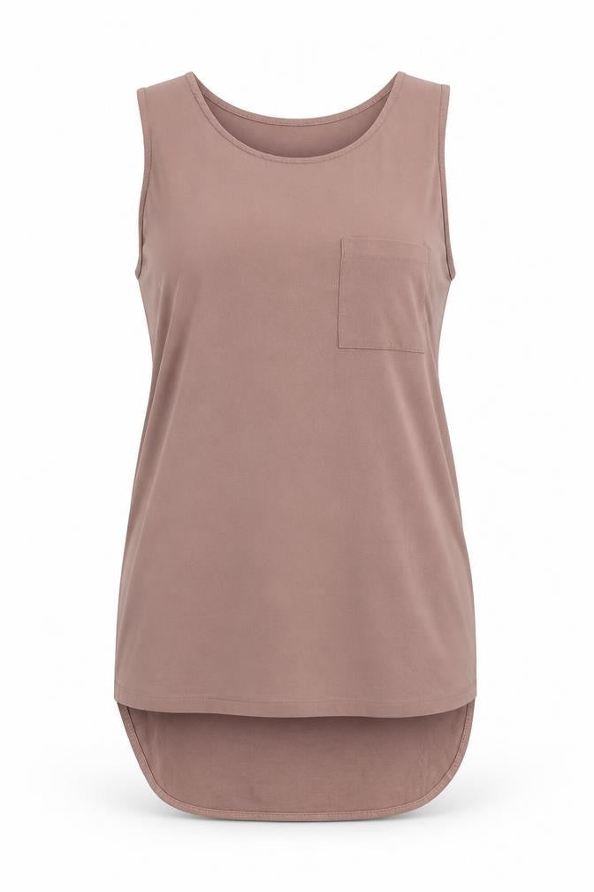 Peacocks Womens Brown  Polyester Basic Tank Size 8 Round Neck