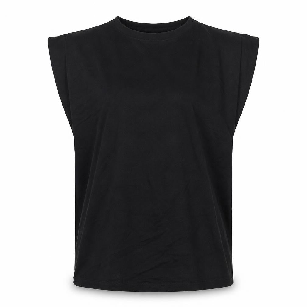 Reserves Womens Black  Cotton Basic T-Shirt Size XS Crew Neck
