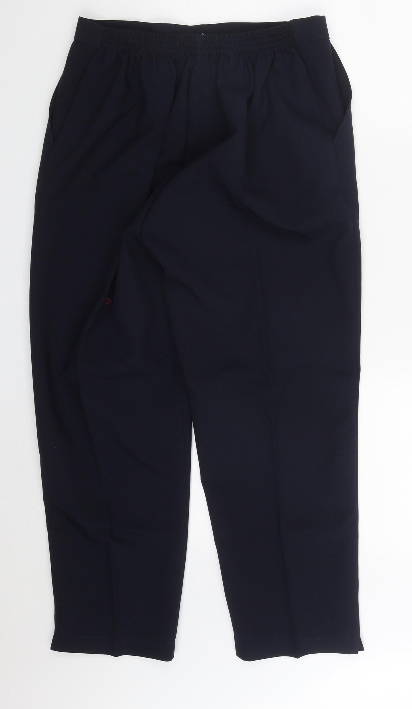 Emma Womens Blue  Polyester Trousers  Size 16 L26 in Regular