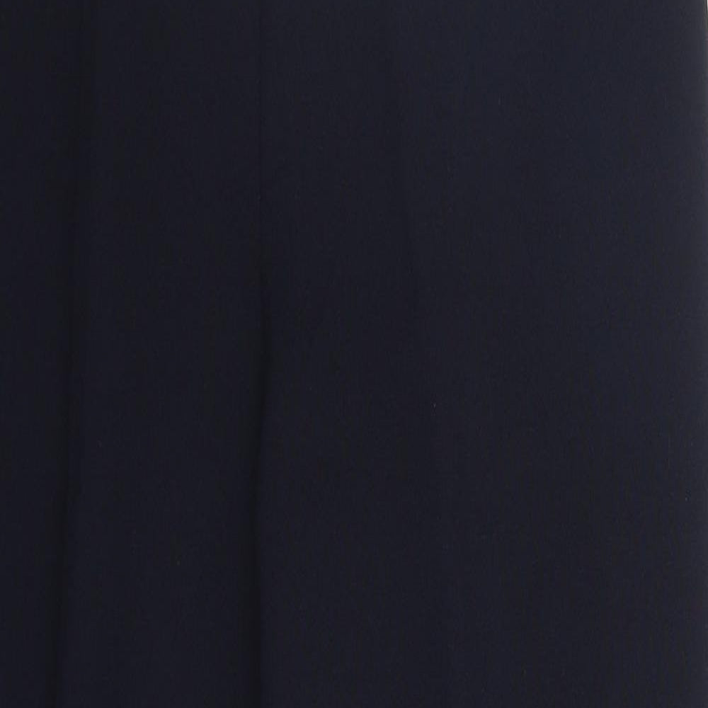 Emma Womens Blue  Polyester Trousers  Size 16 L26 in Regular