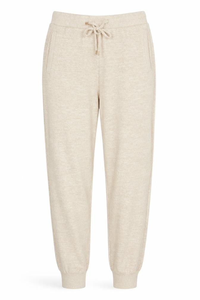 F&F Womens Beige  Viscose Trousers  Size 8 L29 in Regular Drawstring - Pyjama Pants