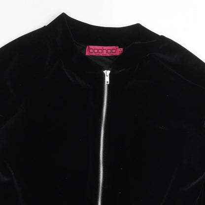 Boohoo Womens Black   Jacket  Size 8  Zip