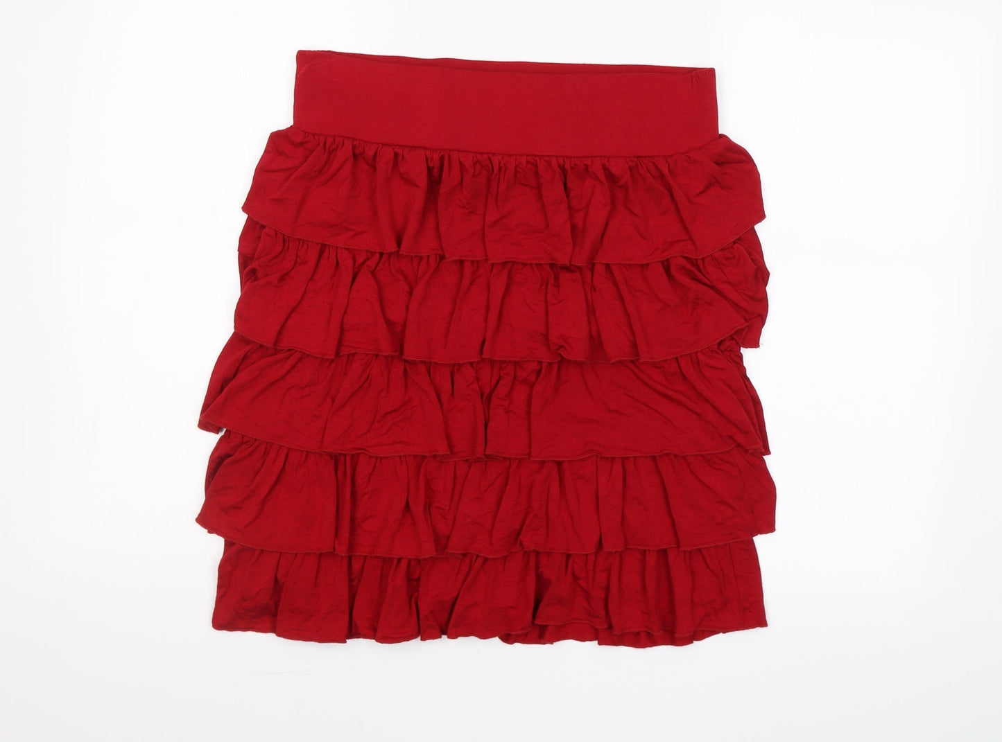 Purlin Womens Red  Viscose Pettiskirt Skirt Size 42