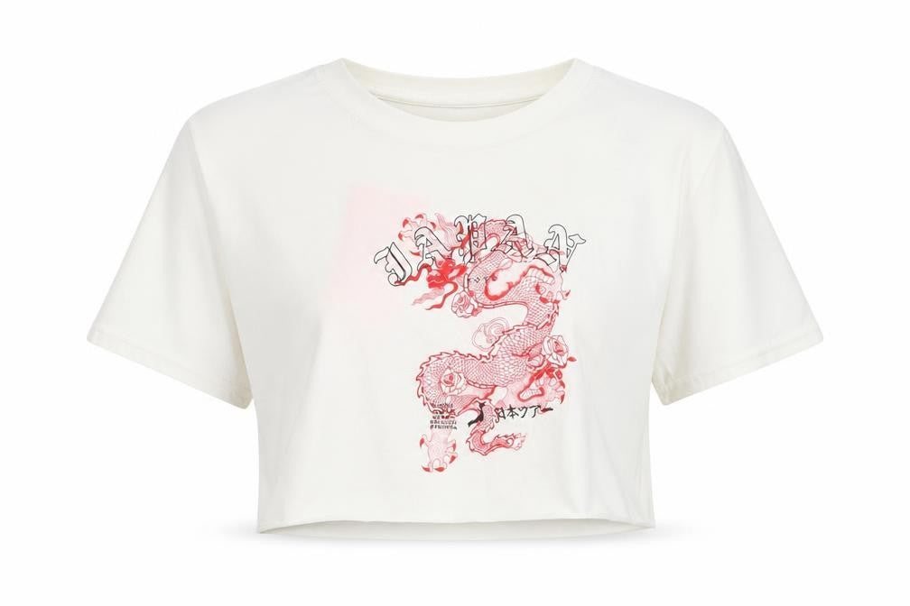 Missguided Womens White  Cotton Cropped T-Shirt Size S Round Neck