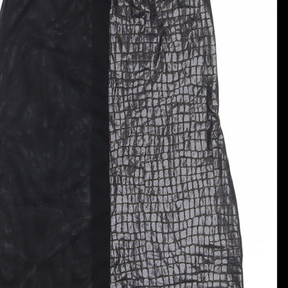 Preworn Womens Black  Polyester Camisole Blouse Size S Square Neck