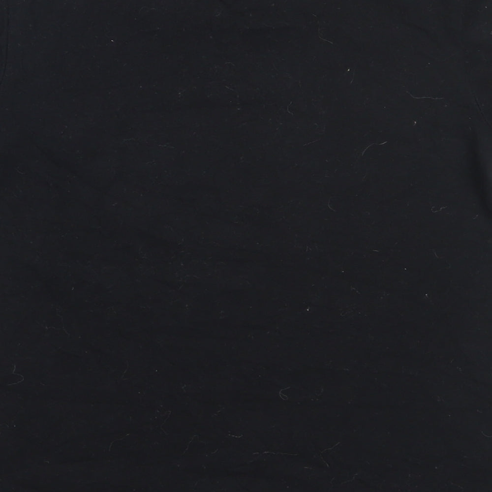 George Boys Black  Cotton Basic T-Shirt Size 5-6 Years Round Neck