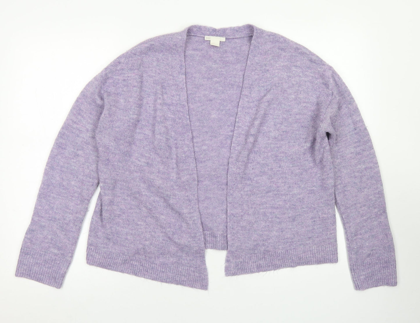 H&M Womens Purple Crew Neck  Acrylic Cardigan Jumper Size XS