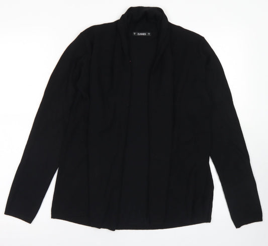 Dunnes Stores Womens Black Round Neck  Viscose Cardigan Jumper Size S