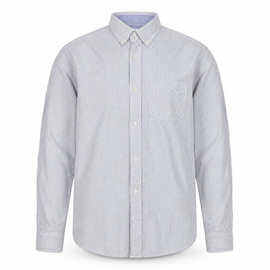 Next Mens Blue Striped Cotton  Button-Up Size S Collared Button