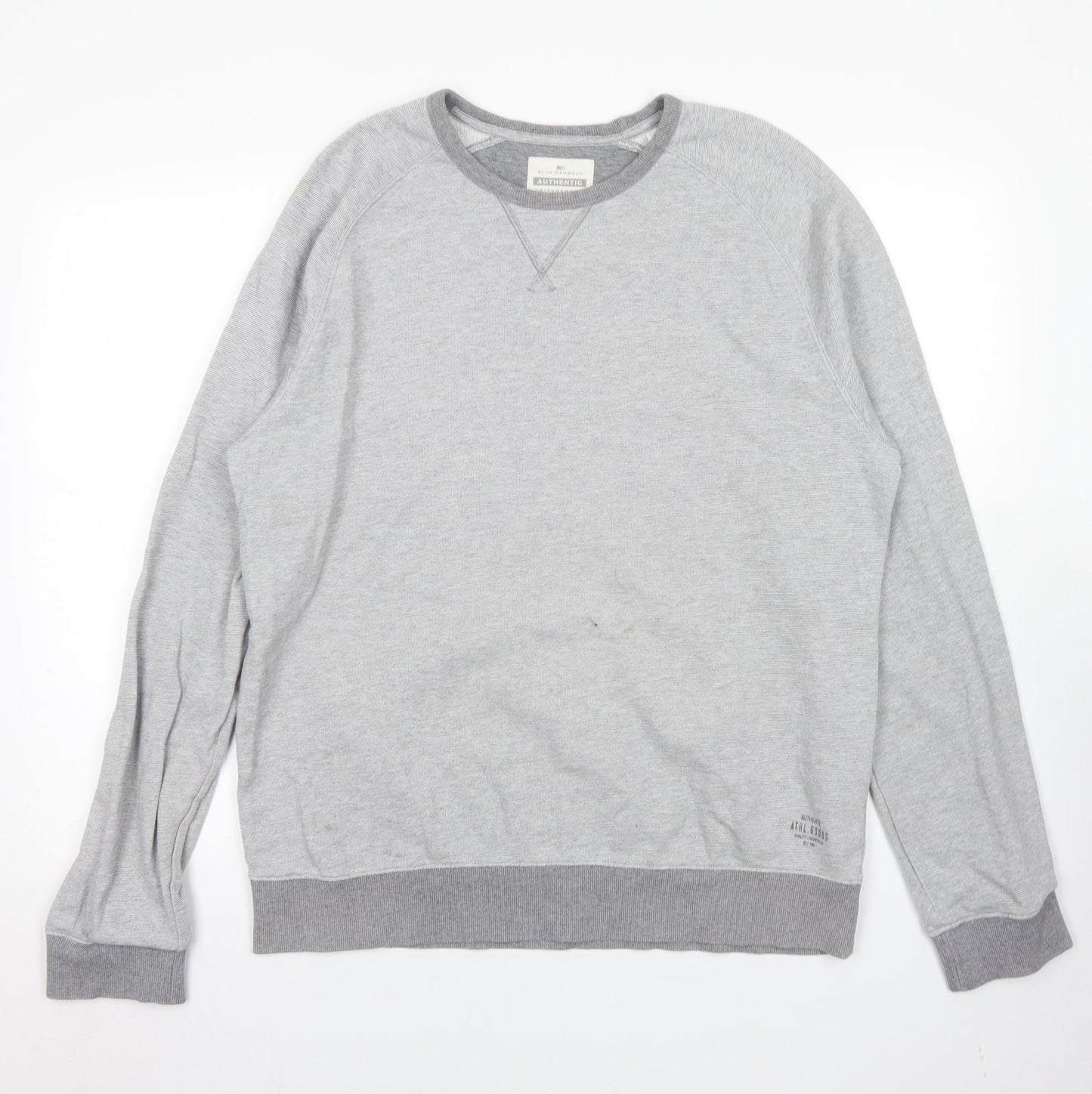 Blue Harbour Mens Grey  Cotton Pullover Sweatshirt Size M