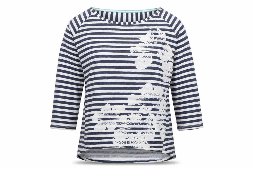 Per Una  Womens Multicoloured Round Neck Striped Polyester Pullover Jumper Size 10