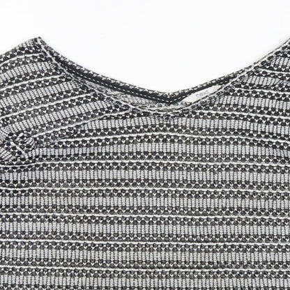 Next Womens Multicoloured V-Neck Argyle/Diamond Polyester Pullover Jumper Size 10