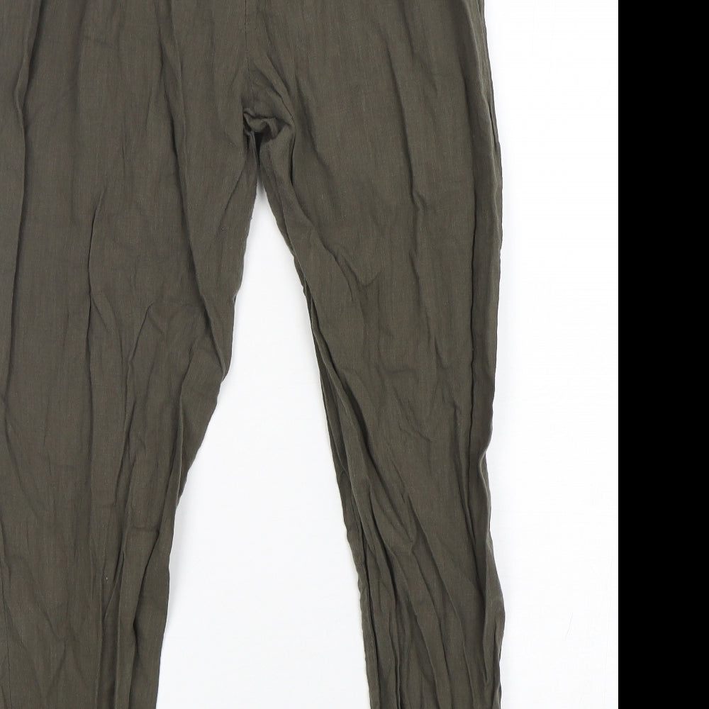 Shein  Womens Green  Cotton Bloomer Trousers Size L L26 in Regular