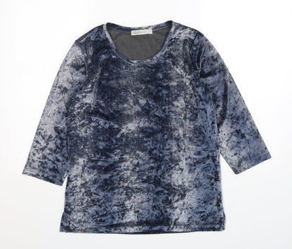 Bicalla Womens Blue Round Neck  Polyester Pullover Jumper Size M