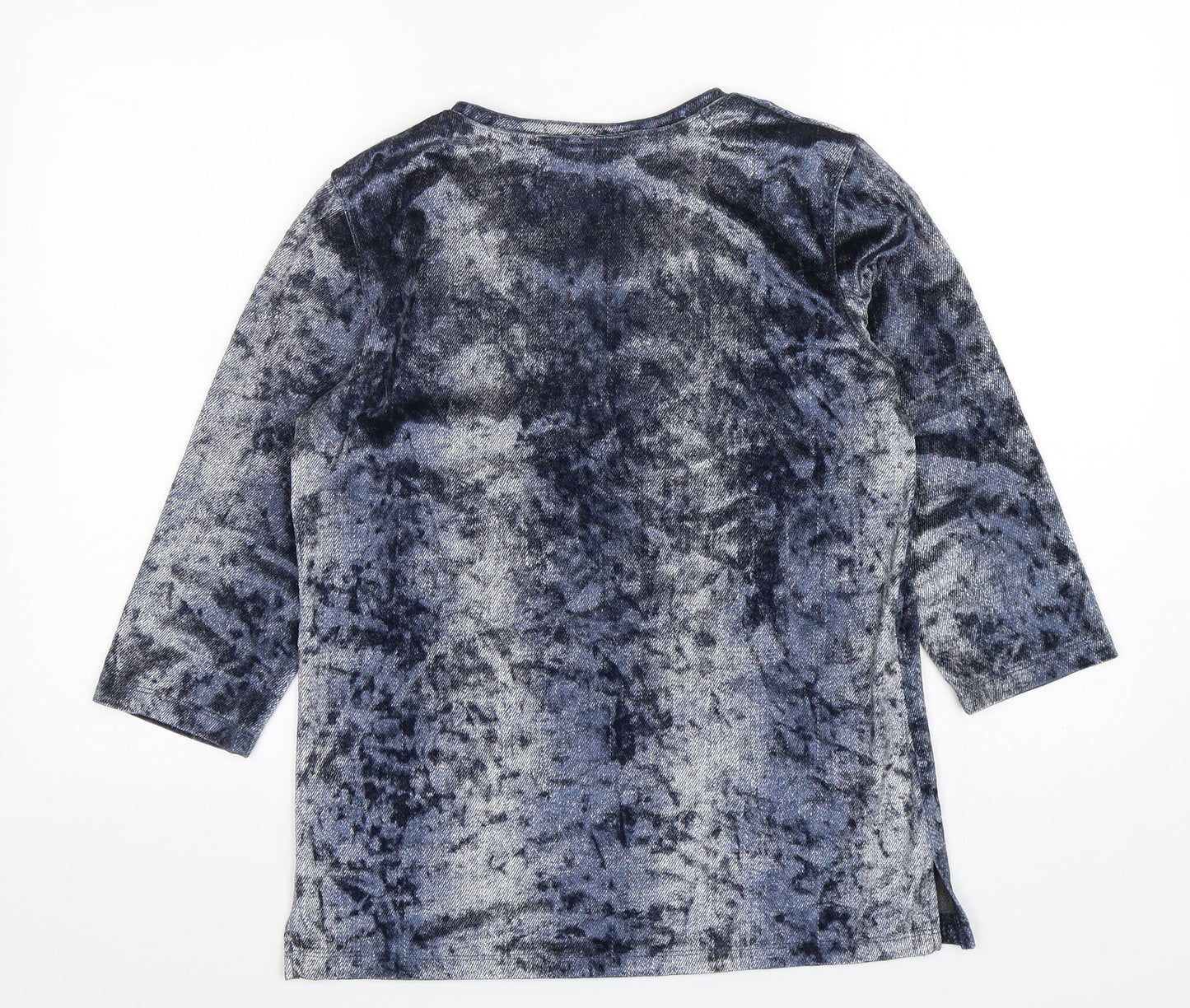 Bicalla Womens Blue Round Neck  Polyester Pullover Jumper Size M