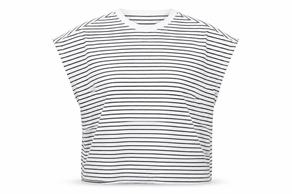 Shein  Womens Multicoloured Striped Cotton Basic Tank Size 8 Round Neck