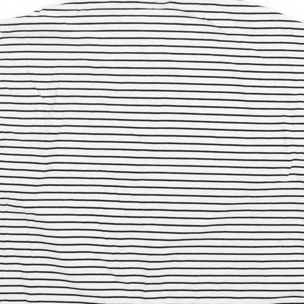 Shein  Womens Multicoloured Striped Cotton Basic Tank Size 8 Round Neck