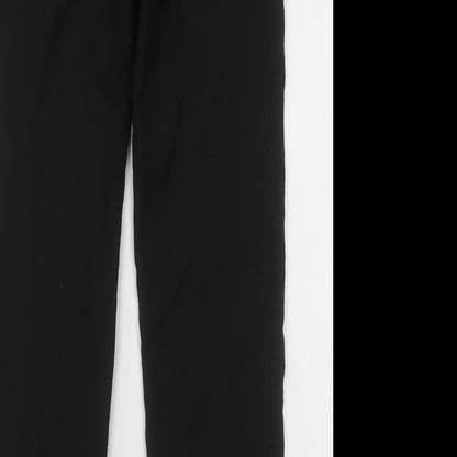 Next Mens Black  Polyester Capri Trousers Size 30 L31 in Regular Button