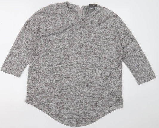 Primark Womens Grey  Polyester Pullover Sweatshirt Size S  Zip
