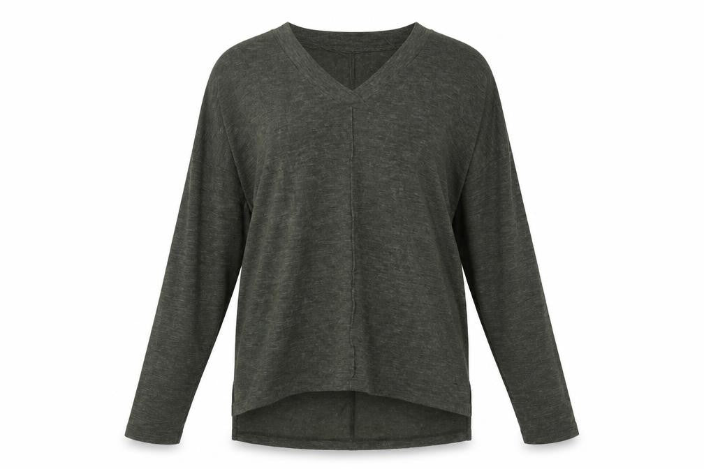 Primark Womens Green V-Neck  Polyester Pullover Jumper Size 6