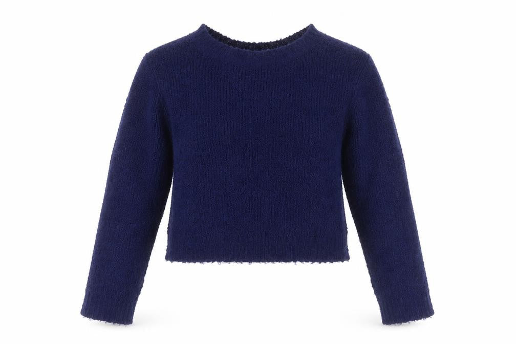 h& Womens Blue Crew Neck  Acrylic Pullover Jumper Size S