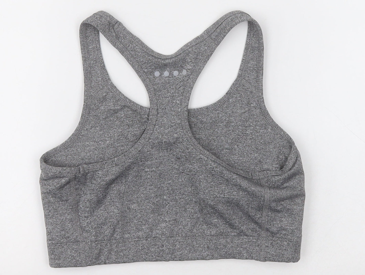mataaln Womens Grey  Polyester Cropped Tank Size S Scoop Neck Pullover