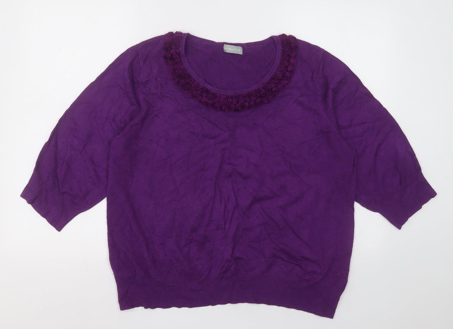 Marks and Spencer Womens Purple  Viscose Pullover Sweatshirt Size 22  Pullover