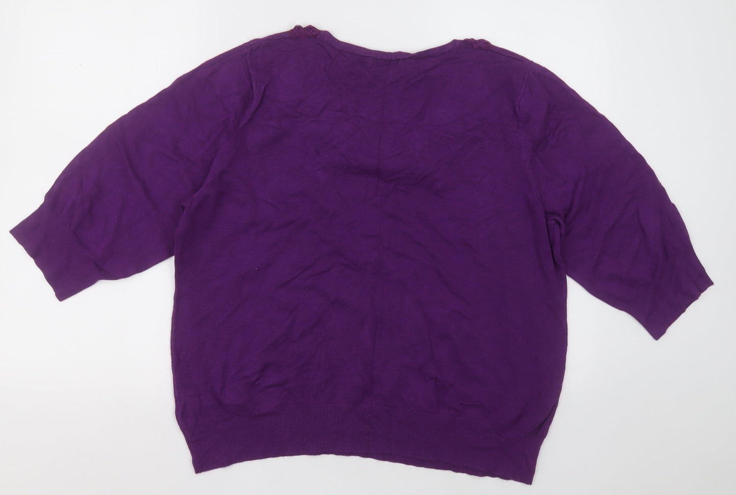 Marks and Spencer Womens Purple  Viscose Pullover Sweatshirt Size 22  Pullover
